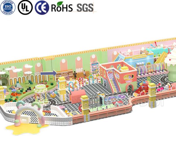 EN e ASTM Certificado doces temática Kids Castle Park Indoor Playground