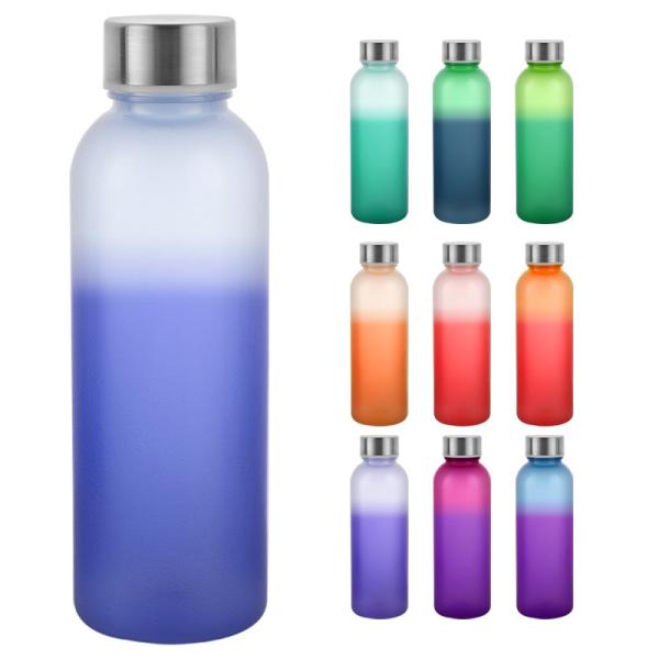 500ml Plastic Space Cup Large Capacity Simple Design Color-changing Cup Stainless Steel Lid