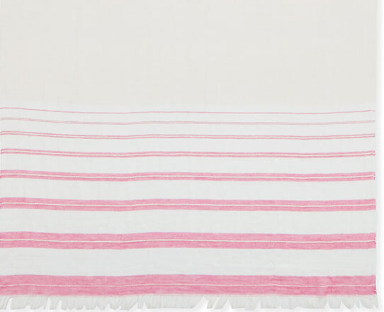Striped Gauze Scarf