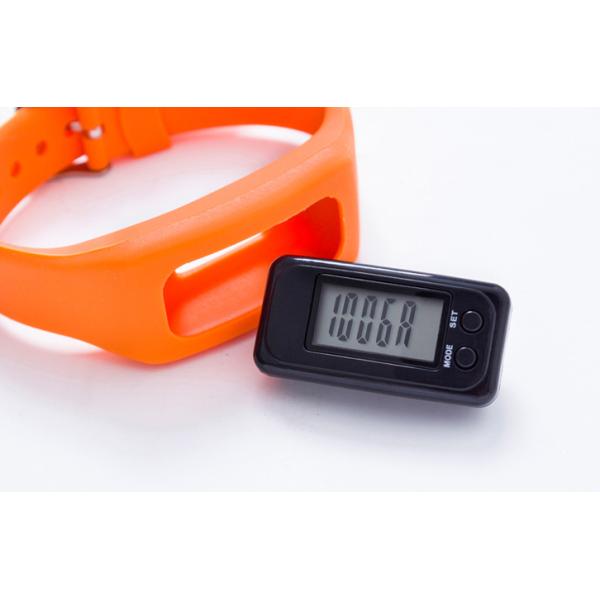 ROHS Silicone Pedometer 1ATM LED Digital Watch Sport