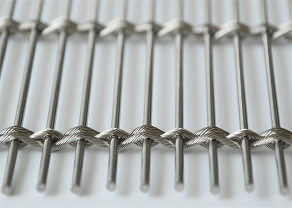 Flexible 316 Stainless Steel Decorative Wire Mesh Architectural For Stair Railing