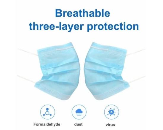 Moisture Proof Outdoor Disposable Safety Mask , Face Mask With Elastic Ear Loop