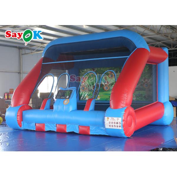 Juego azul rojo del carnaval de Inflable del juego del tiroteo de los juegos inflables comerciales IPS de los deportes