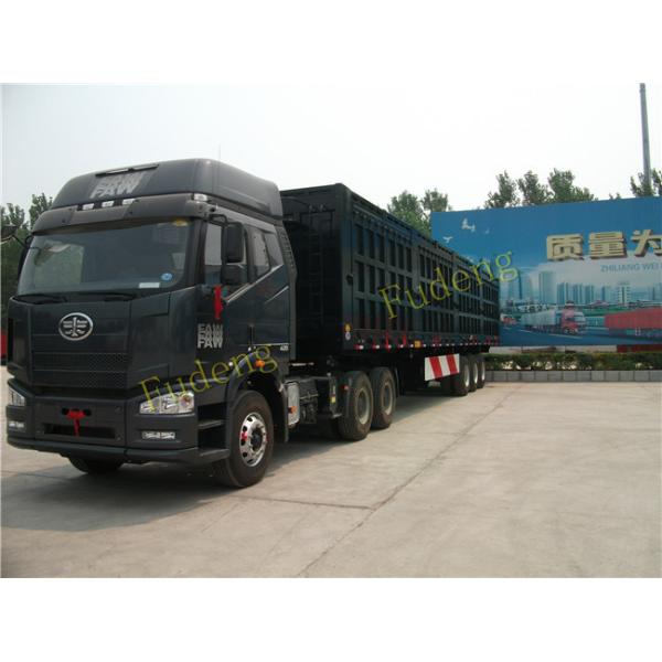 Carbon Steel 45 Ton Tipper Semi Trailer For Sand / Stone / Bulk Cargo Transport