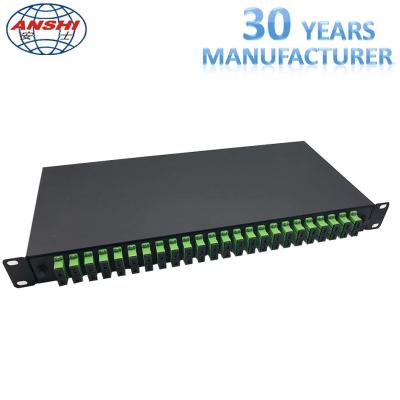 Tipo SC da montagem em rack de 19 polegadas/distribuição ótico do APC ODF quadro com o painel de remendo da fibra ótica da trança