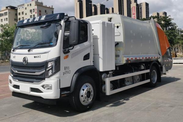 Vehículo de transporte de compresión eléctrica Dongfeng Recogida de residuos Compactor de basura Camión