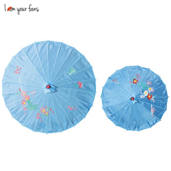[I AM YOUR FANS ]Factory Price Japanese Style Umbrella Kids Size&adult Size   Flower Fabric Parasol Flower Fabric pink Umbrella
