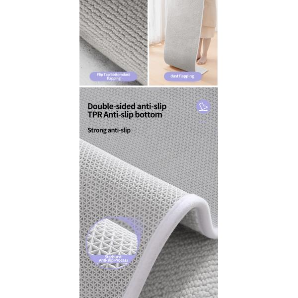 Interlocking Bathroom and Kitchen Floor Mats with Waterproof Polyester Fiber Material