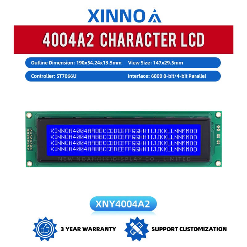 Blue Film White Letters 4004A2 ST7066U With LED Backlight Display Screen 4004 Character LCD Module Display 