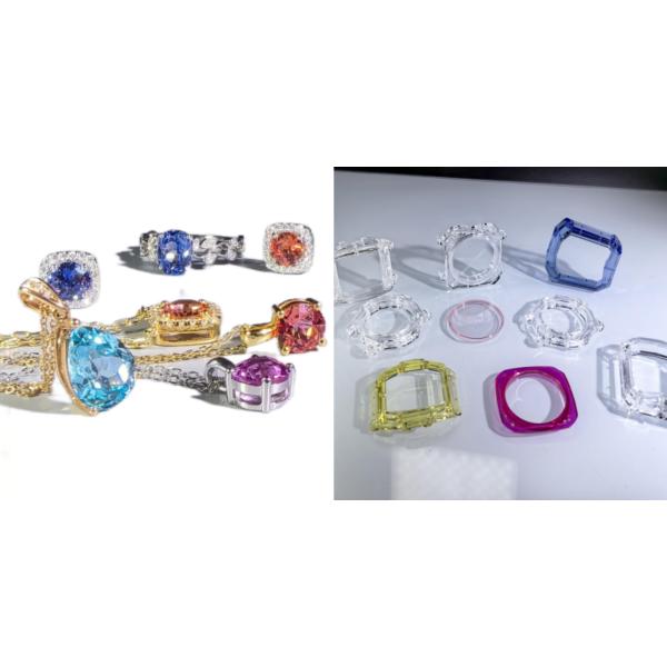 Cultivo artificial cor dopada safira AL2O3 método personalizado CZ roxo