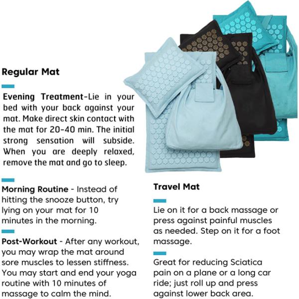 Muscle Relaxation Massage Acupressure Mat , ABS PP Acupressure Mat Set