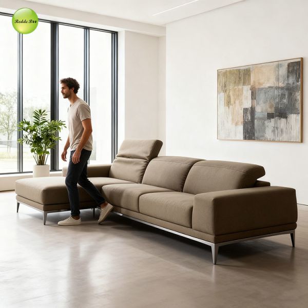 Contemporary Fabric Sectional: Sophisticated Vibe, Spacious Layout – Enhance Comfort