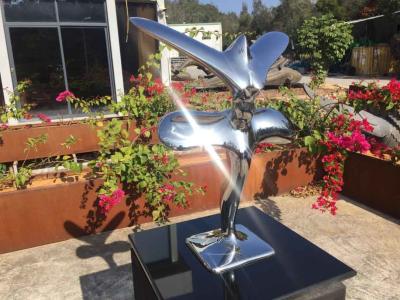 Arte moderna animal Eagle de voo de aço inoxidável das esculturas do metal abstrato