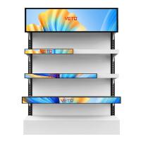 VETO 23.1 24 29 pulgadas montado en la pared señalización digital barra extendida LCD Smart Shelf Edge Displays pantalla de supermercado