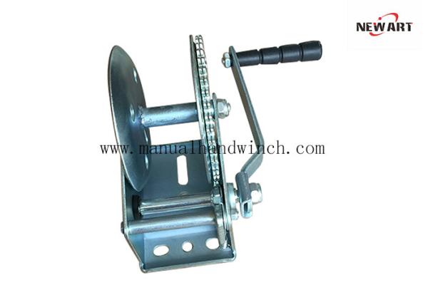 1200 LB / 1000 LB Boat Hand Winch , White Zinc Plated Boat Trailer Winch For Marine / Construction