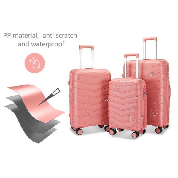 Scratch Resistant  Polypropylene Luggage Bags 4Pcs Set Mutiple Color