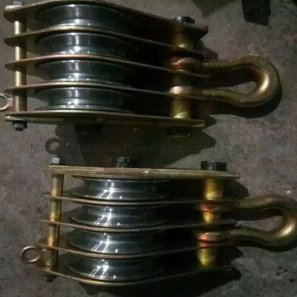 Casting Steel 8 Ton Snatch Block Wheel Double Tackle Pulley For Cable Pulling And Lifting
