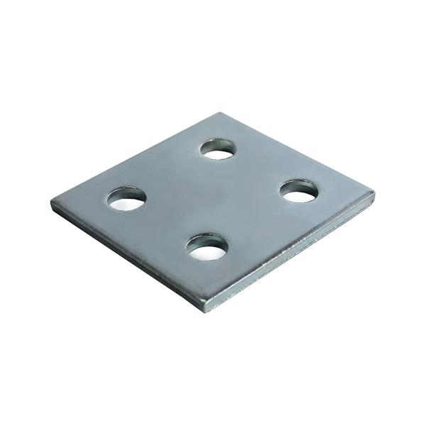 Carbon Steel Flat Strut Plate Electric Channel Fitting Stamping Type 40mm Width