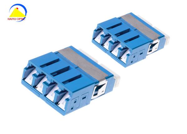 LC UPC Quad Optic Adapter APC Plastic Singlemode Zirconia With Internal Shutter