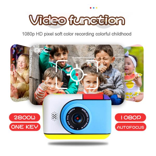40MP Selfie Kids Digital Cameras With Games 1080P 600mah Battery