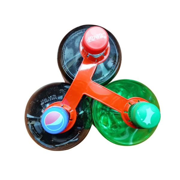 Red 28mm Plastic 3 Pack Bottle Neck Holder Handle Carrier Average Weight 4.67 g / pc