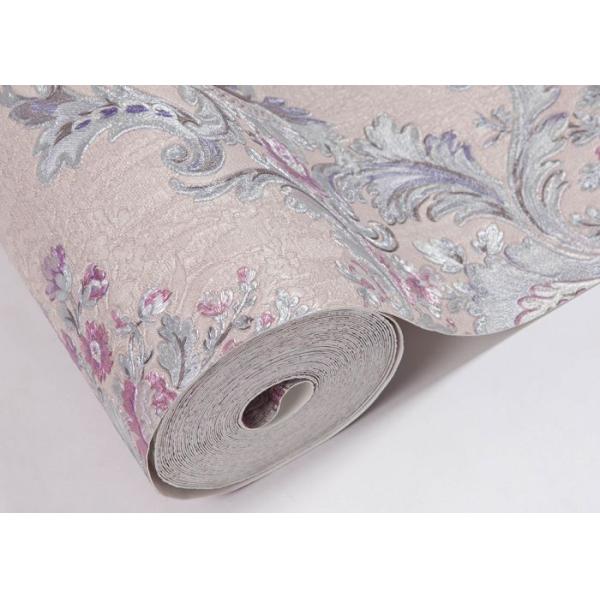 Beautiful Floral Pattern Country Style Wallpaper Embossed for Bedroom 0.53*10M