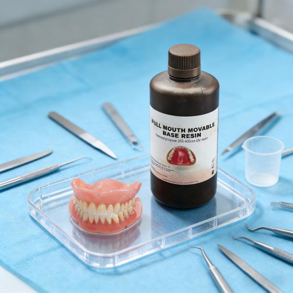 High Durability Full Mouth Movable Base Resin Pink Gum Color Minimal Shrinkage Rate Providing Performance in Dental Restorations