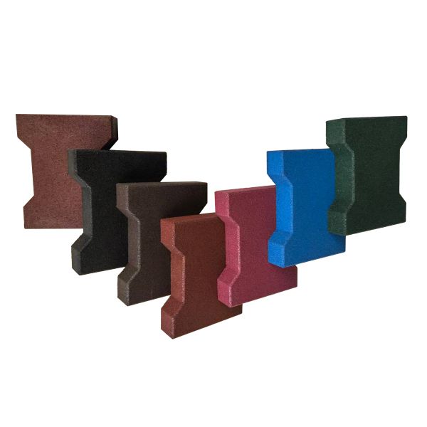 Recycled Rubber Interlocking Rubber Pavers with Anti Slip Surface and 20-50mm Thickness for Outdoor Use