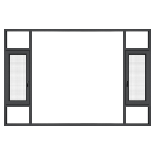 Soundproof Aluminium Exterior Casement Window Double Glass Heat Insulated