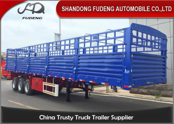 Carbon Steel 3 Axles Livestock 60T Side Wall Trailer