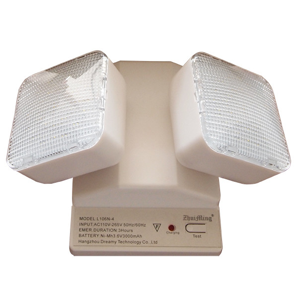 Wall Mounted LED Twin Spot Emergency Light 3.6V Ni-Cd Battery IP20 TL030CN