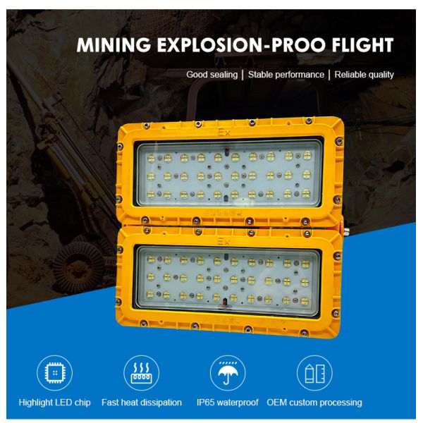600W LED Explosion Proof Flood Light 60° Boom Pole High Mast Yard ATEX IIB T6 IP65 RFEPL8280 Lighting
