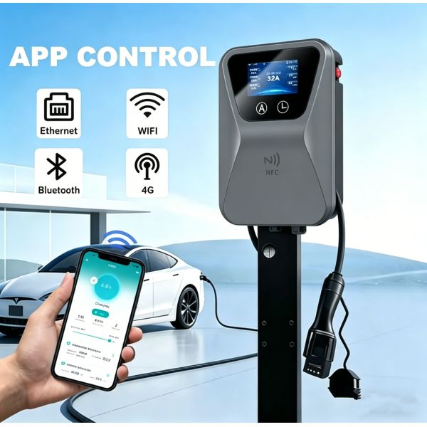 7KW 32A CE Certificated Electric Car Charging Station WallBox EV Charger for Home and Commercial Use