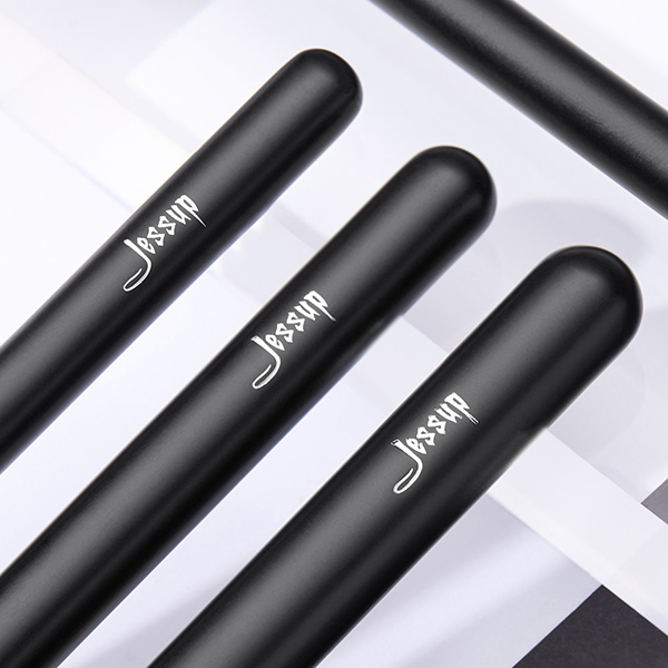 Jessup Black 12pcs Essential Eye Makeup Brush Set Private Label Makeup Line Factory Mixed hair Brushes T322