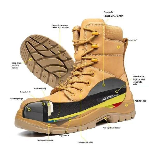 Bottes de travail lourdes imperméables à l'eau Bottes de travail de construction industrielle