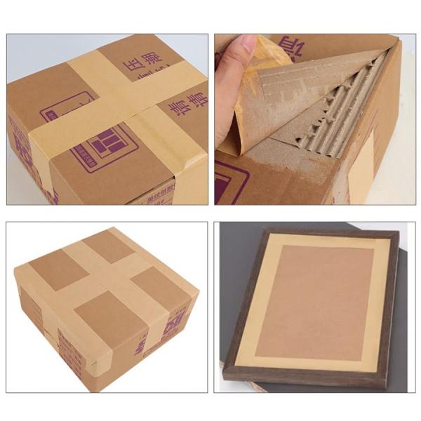 Embalagens activadas por água com fita de papel kraft auto-aderente