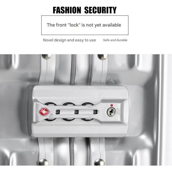 801 All-Aluminum Magnesium Alloy Suitcase with TSA Customs Lock and Scratch-Resistant Finish