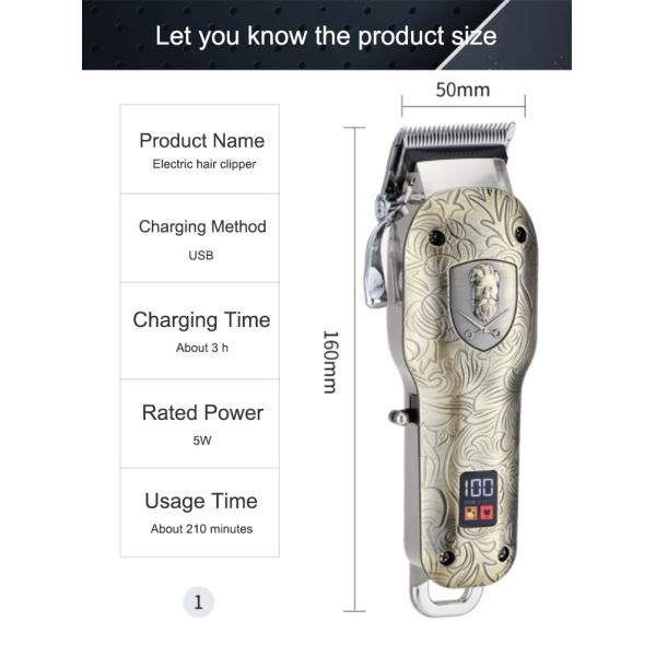 Waterproof Cordless Electric Hair Trimmer 10w Multifunctional For Men