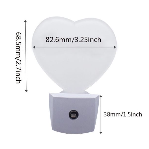 Acrylic LED Night Light Blanks Light Control Intelligent Sublimation Sensor Night Light For Home Decoration