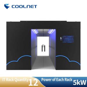 Центр данных сдерживания прохода модульный с в кондиционированием воздуха строки