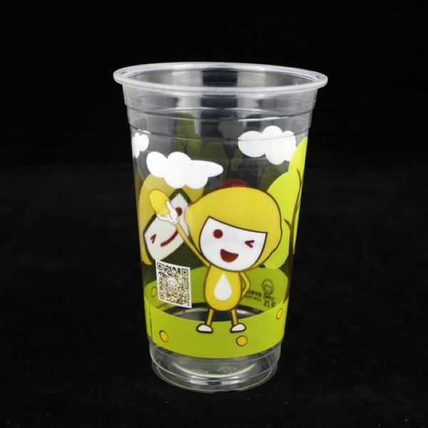 PET 500ml 16oz Bubble Tea Plastic Cups Blister Forming Injection Molding