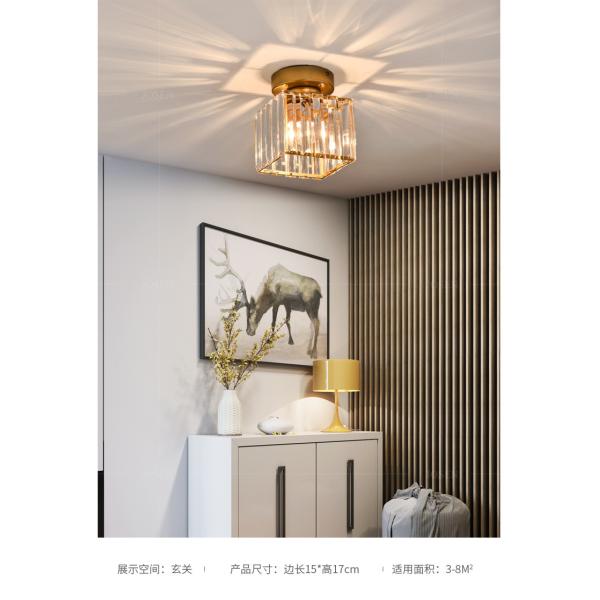 LED Ceiling Lamp Corridor Porch Lamp Crystal Aisle Lamp Entry American Balcony lght(WH-CA-86)