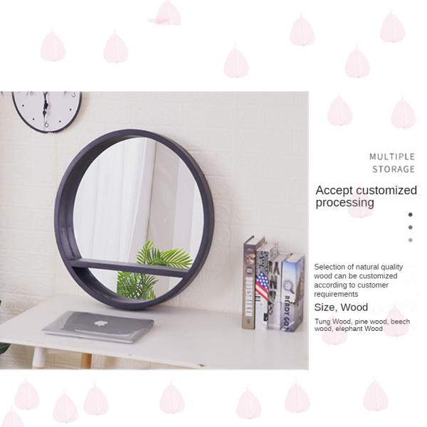 Деревянный каркас полная длина Древняя ванная стена Домашний декор Большое зеркало для случаев