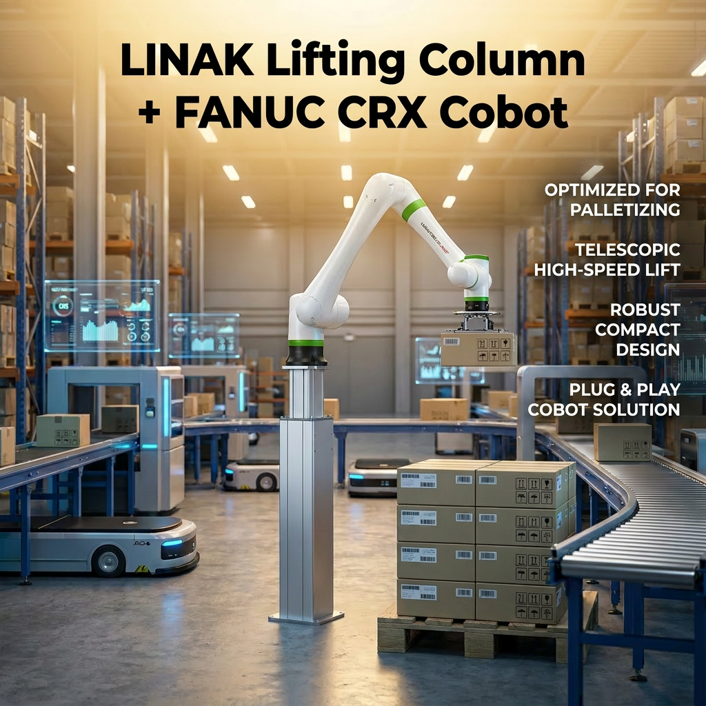 LINAK ELEVATE Lifting Column FANUC CRX-10iA CRX-20iAL CRX-25iA Collaborative Robot