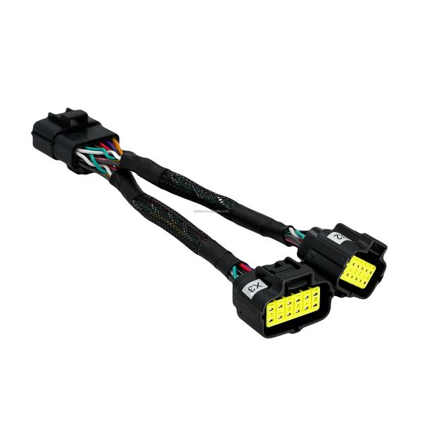 12Pin Terminal Wire Harness Splitter Cable Assembly For Test AOTAI TE 368537-1 TE 174661-2