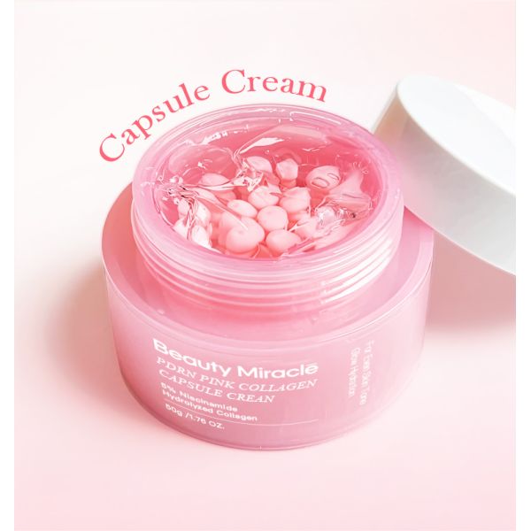 Private Label Face Moisturizing Cream Skin Care Vitamin C Salmon DNA PDRN Pink Collagen PDRN Capsule Face Cream