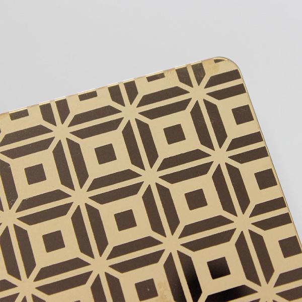 Финиш зеркала плиты нержавеющей стали SS304 поднял вытравленный золотом лист лифта