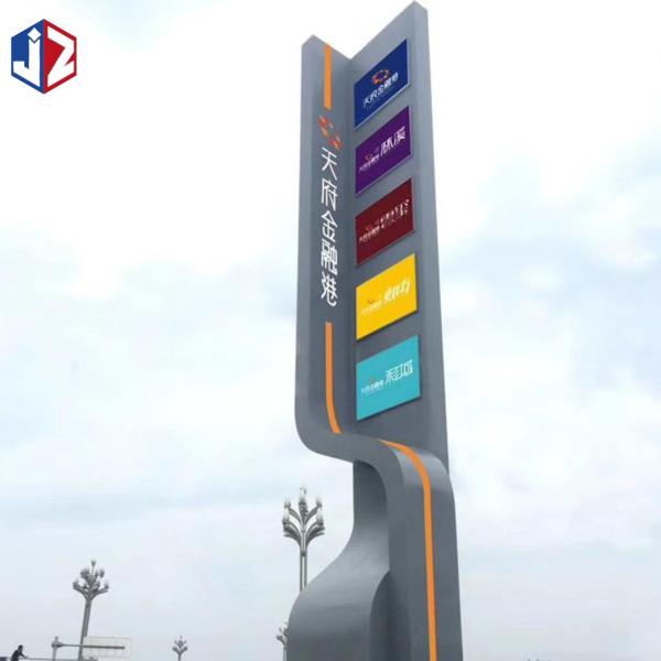 Stainless Steel Pylon Monument Sign Outdoor For Advertising