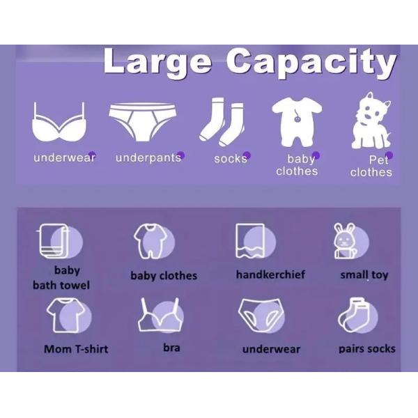 Plastic Tub Fully-automatic Portable Mini Folding Washing Machine for Underwear Socks
