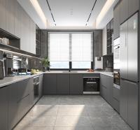 Modern Kitchen Customized Laminate Cabinets MDF Assembled Kitchen Cabinets